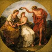 Angelica Kauffmann Beauty Directed by Prudence, Wreathed by Perfection oil on canvas